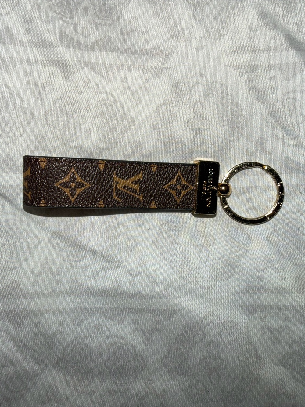 Louis Vuitton Monogram Loop Key Holder in Brown and Gold
